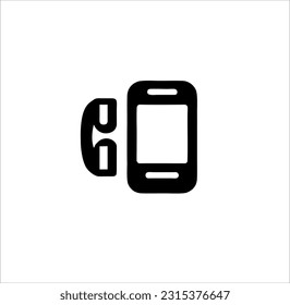 Phone icon vector. Mobile phone and telephone symbol