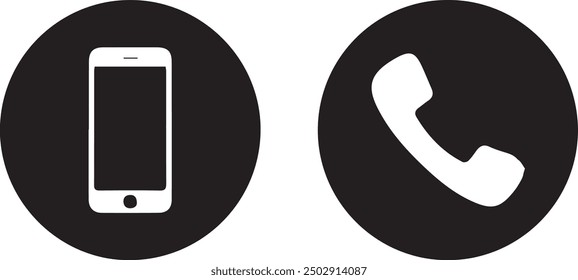 Phone icon vector. Mobile phone and telephone symbol pack