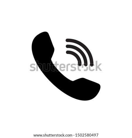 Phone icon vector. Mobile phone and telephone symbol