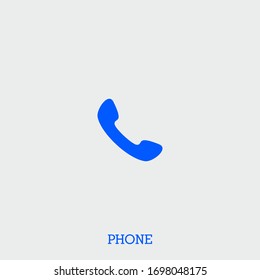icono del teléfono. vector de teléfono en fondo gris