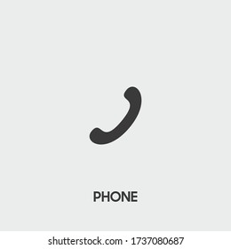 icono de teléfono. vector de teléfono en fondo gris