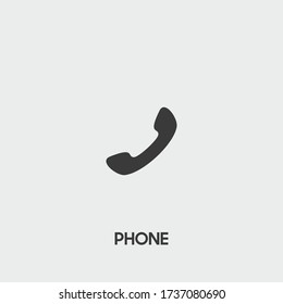 phone icon. phone vector on gray background