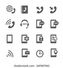 phone icon vector set