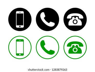 Phone icon vector set. Call icon vector. mobile phone smartphone device gadget. telephone icon