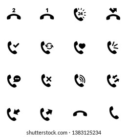 Phone icon vector set. Call icon set for web and mobile app. Handset vector