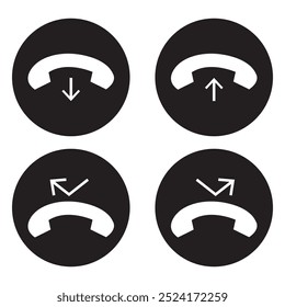 Phone icon vector. Set of flat Phone and mobile phone symbol collection, Telephone icons collection, mobile icon symbol set. Smartphone, Old mobile logo sign, Phone icon vector