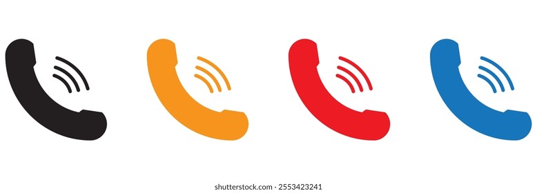 Phone icon vector. Set of flat Phone and mobile phone symbol collection, Telephone icons collection, mobile icon symbol set. Smartphone, Old mobile logo sign, Phone icon vector