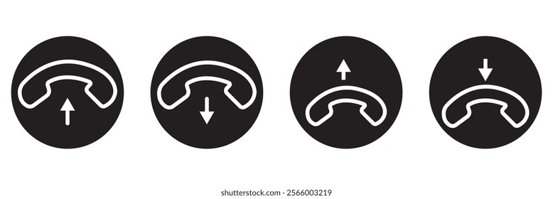 Phone icon vector. Set of flat Phone and mobile phone symbol collection, Telephone icons collection, mobile icon symbol set. Smartphone, Old mobile logo sign, Phone icon vector