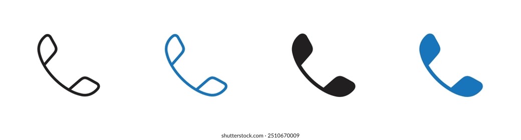 Esquema del conjunto de Vectores del icono del teléfono