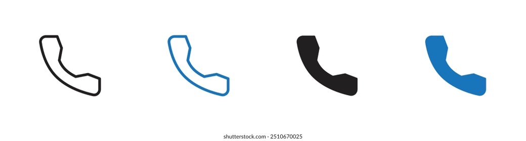 Ícone de telefone Definição de contorno do vetor