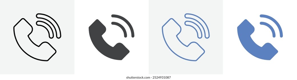 Telefon-Symbol, Vektorsatz für Web