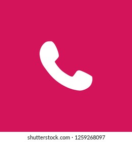 phone icon vector. phone sign on pink background. phone icon for web and app