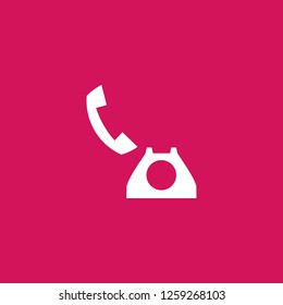 phone icon vector. phone sign on pink background. phone icon for web and app