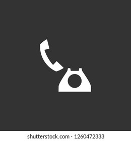 phone icon vector. phone sign on black background. phone icon for web and app