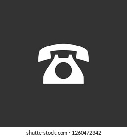 phone icon vector. phone sign on black background. phone icon for web and app