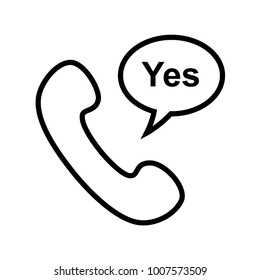 phone icon vector simple line art