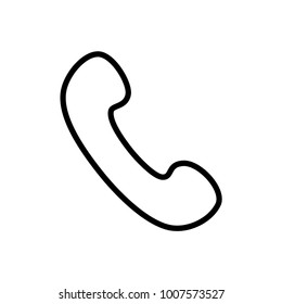 phone icon vector simple line art
