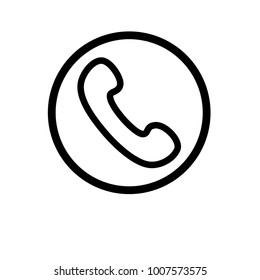 phone icon vector simple line art