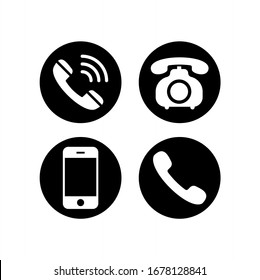 Phone icon vector. Smartphone and telephone symbol pack