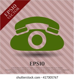 símbolo de icono de teléfono vector de pantalla plana eps jpg sitio web de concepto de aplicación