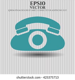 símbolo de icono de teléfono vector de pantalla plana eps jpg sitio web de concepto de aplicación