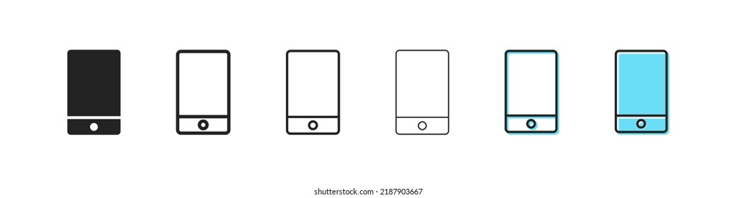 Phone icon. Vector symbol of the smartphone. Simple outline icons of a cellphone. Phones icons set. Smart device web icon. EPS10