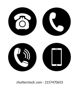 Phone icon vector. Telephone and Mobile Phone symbol pack