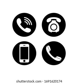 Phone icon vector. Telephone and Smartphone symbol pack