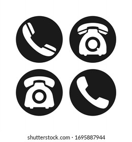 Phone icon vector. Telephone icon symbol pack
