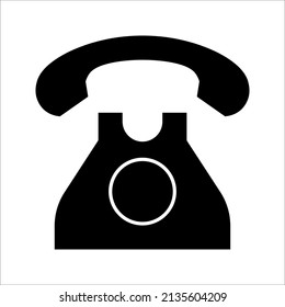 Telefonsymbol-Vektorgrafik. Telefonsymbol einzeln auf weißem Hintergrund. Rufsymbol