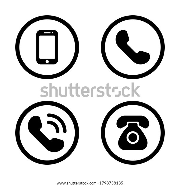 Phone Icon Vector Telephone Icon Symbol Stock Vector (Royalty Free ...