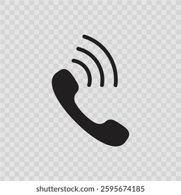 Phone icon vector template contact, support service sign on isolated background. Telephone, communication icon in flat style