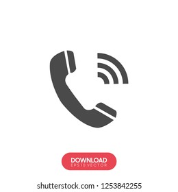 Phone icon vector. Phone trendy flat icon symbol