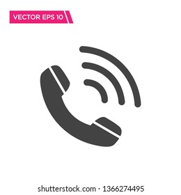 Phone Icon, Vector for Web, Flat Design