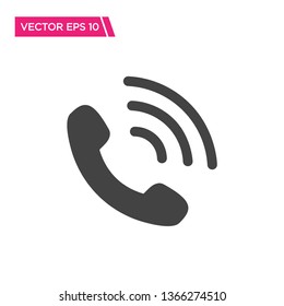 Phone Icon, Vector for Web, Flat Design