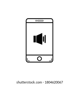 Phone icon with volume on