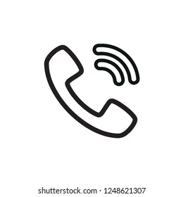 Phone icon white background.