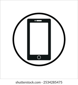 Telefonsymbol, weißer Hintergrund, isoliertes Bild 