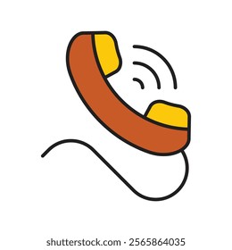 Phone icon with white background vector stock illustration