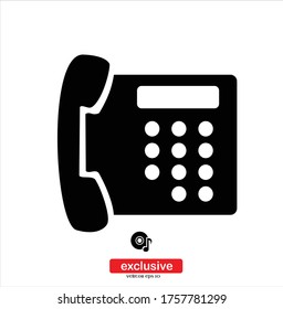 Icono de teléfono.Ilustración vectorial de estilo plano para diseño gráfico y web.