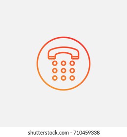Phone icon.gradient illustration isolated vector sign symbol