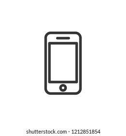 Phone icon-mobile vector line icon, smartphone concept, technology symbol