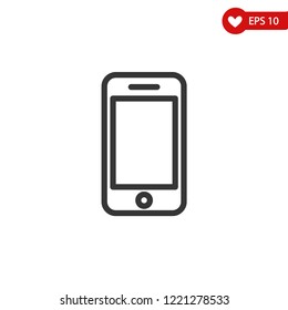 Phone icon-mobile vector line icon, smartphone concept, technology symbol