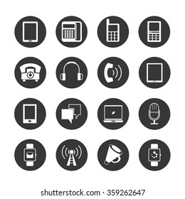 phone icons, contact icons