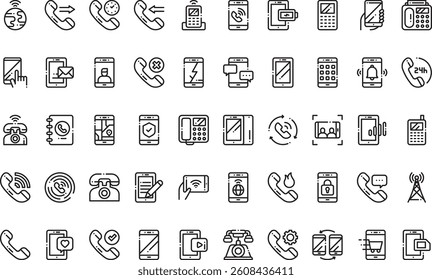 Phone icons High-Quality Vector Icons Collection with Editable Stroke. Ideal for Professional and Creative Projects