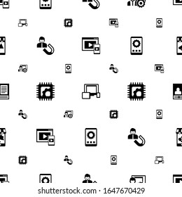 phone icons pattern seamless. Included editable filled Adaptive Streaming, responsive web design, social media management, User Engagement icons. phone icons for web and mobile.
