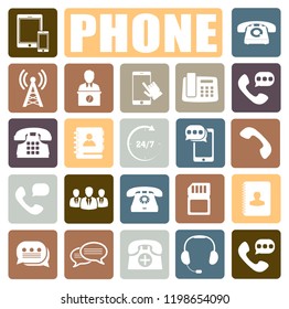 phone icons set