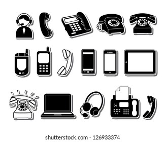 Phone icons set