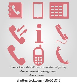 Phone icons set