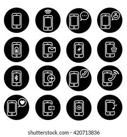 Phone icons set